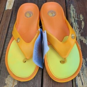 Hawaiian Jellys Ultra Comfort Papaya Unisex Beach Sandals Sz 11